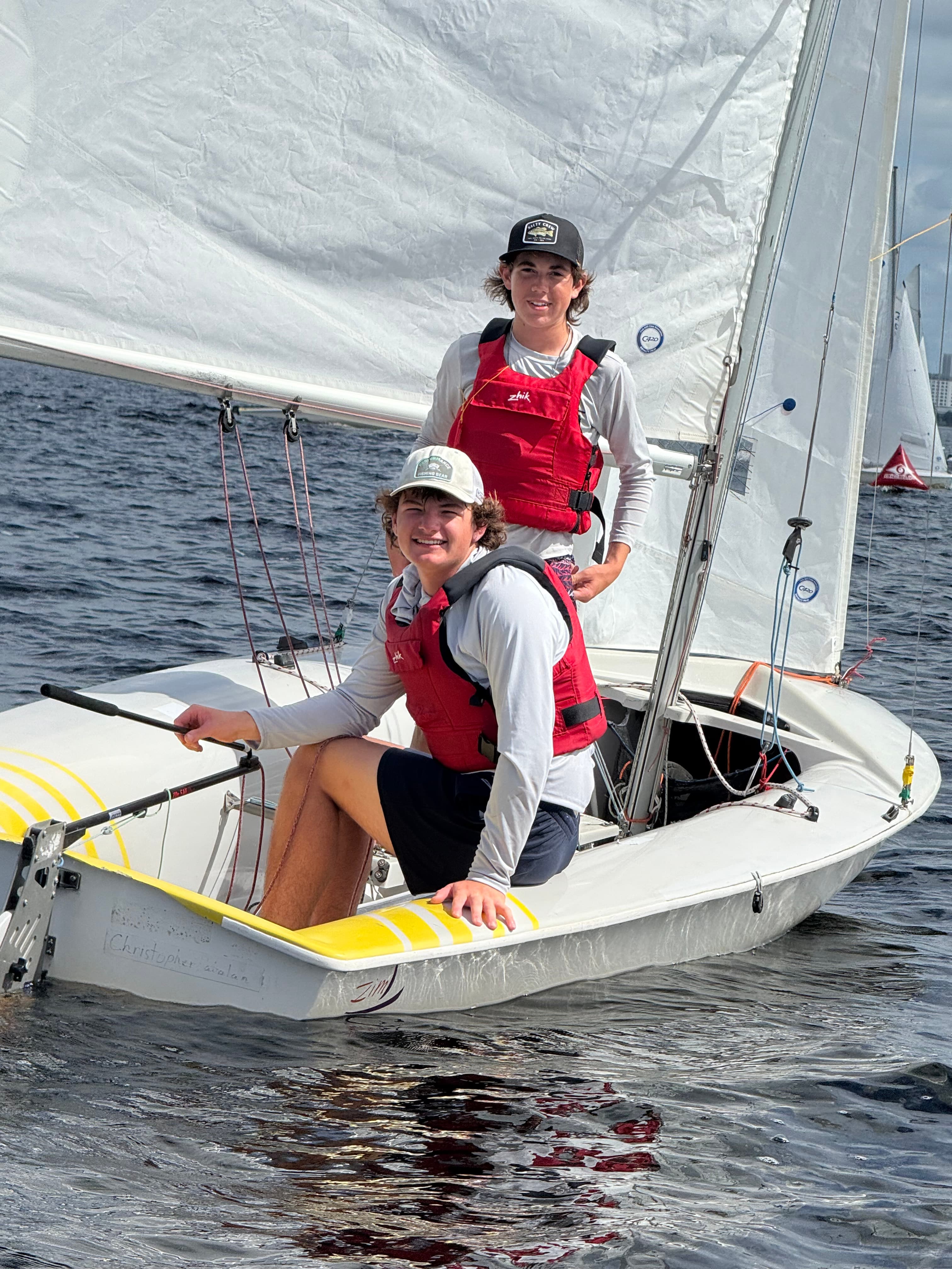 Edison Sailing Center youth sailors on the water